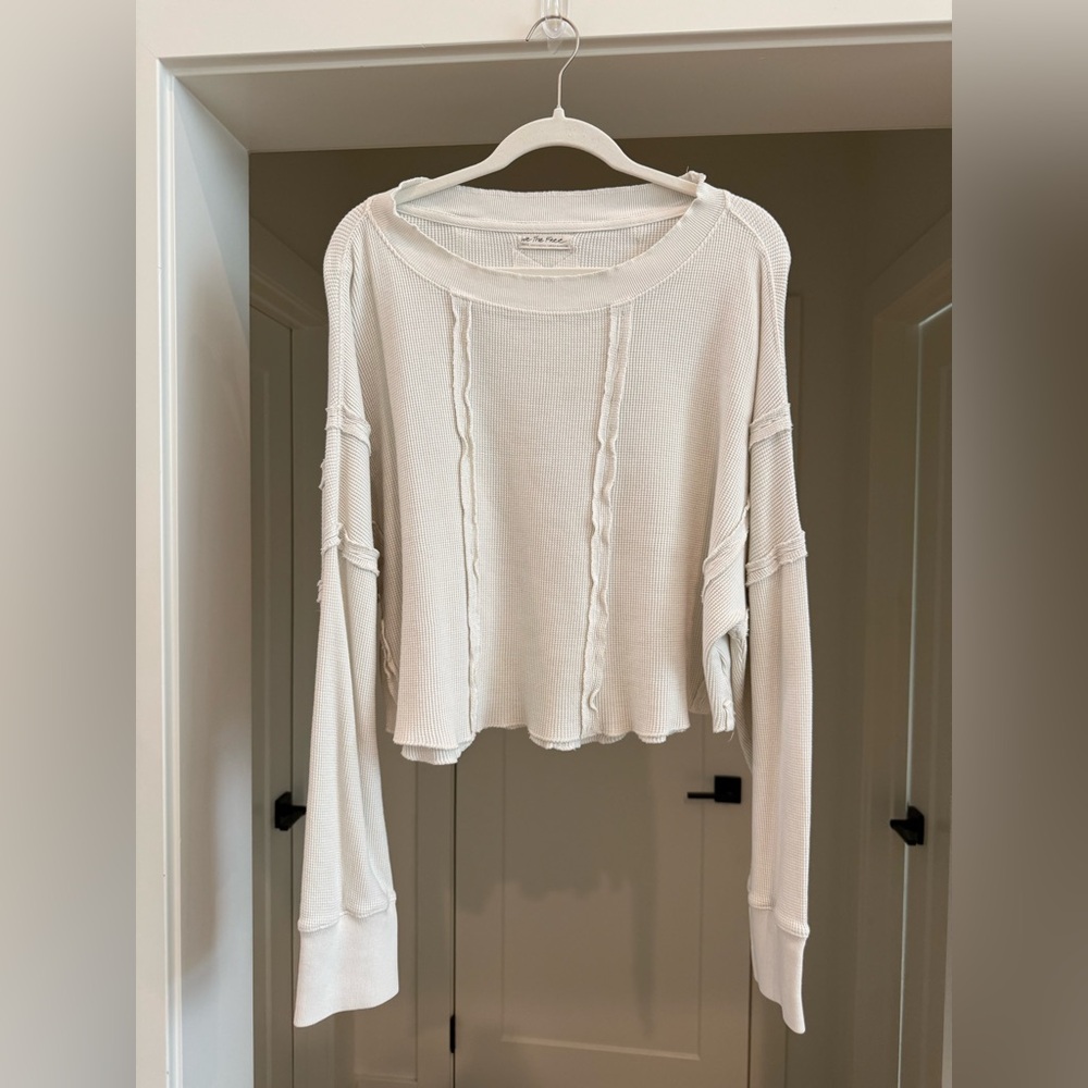 Free People Ellie Thermal - Size Small - Cream/Ivory - Picture 4 of 8